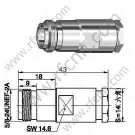 N braçadeira feminina para conector RF LMR300