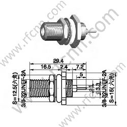 F feminino monte mount conector rf