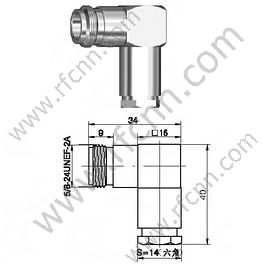 N ângulo direito do direito da braçadeira para o conector RG58 RF