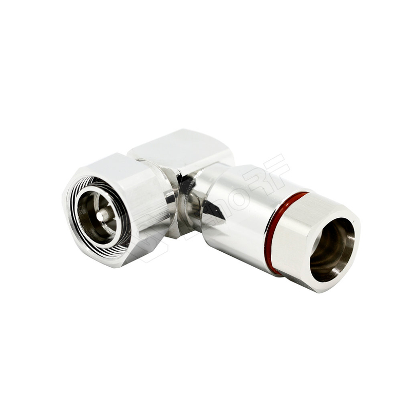 Mini DIN 4,3 / 10 macho ângulo direito Clamping para 1/2 '' cabo superflex