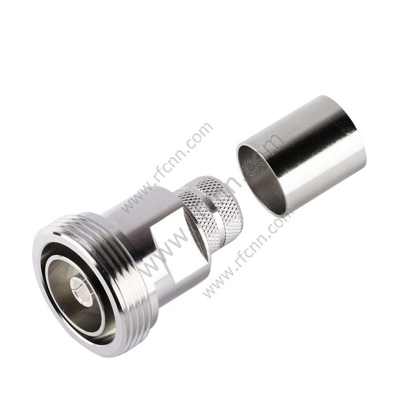 DIN 7/16 feminino crimpagem reta para LMR600 - Conector RF