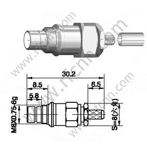 SMZ feminino para conector RG179 RF