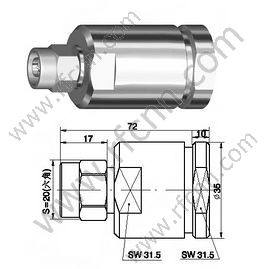 N braçadeira masculina para conector de RF flexível de 7/8 "