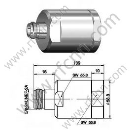 N braçadeira feminina para 1 5/8 "conector de RF flexível