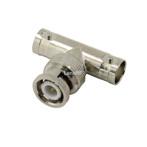 BNC Plug to Jack T Type RF Adapter