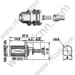 Conector RF de fulkhead para RG179
